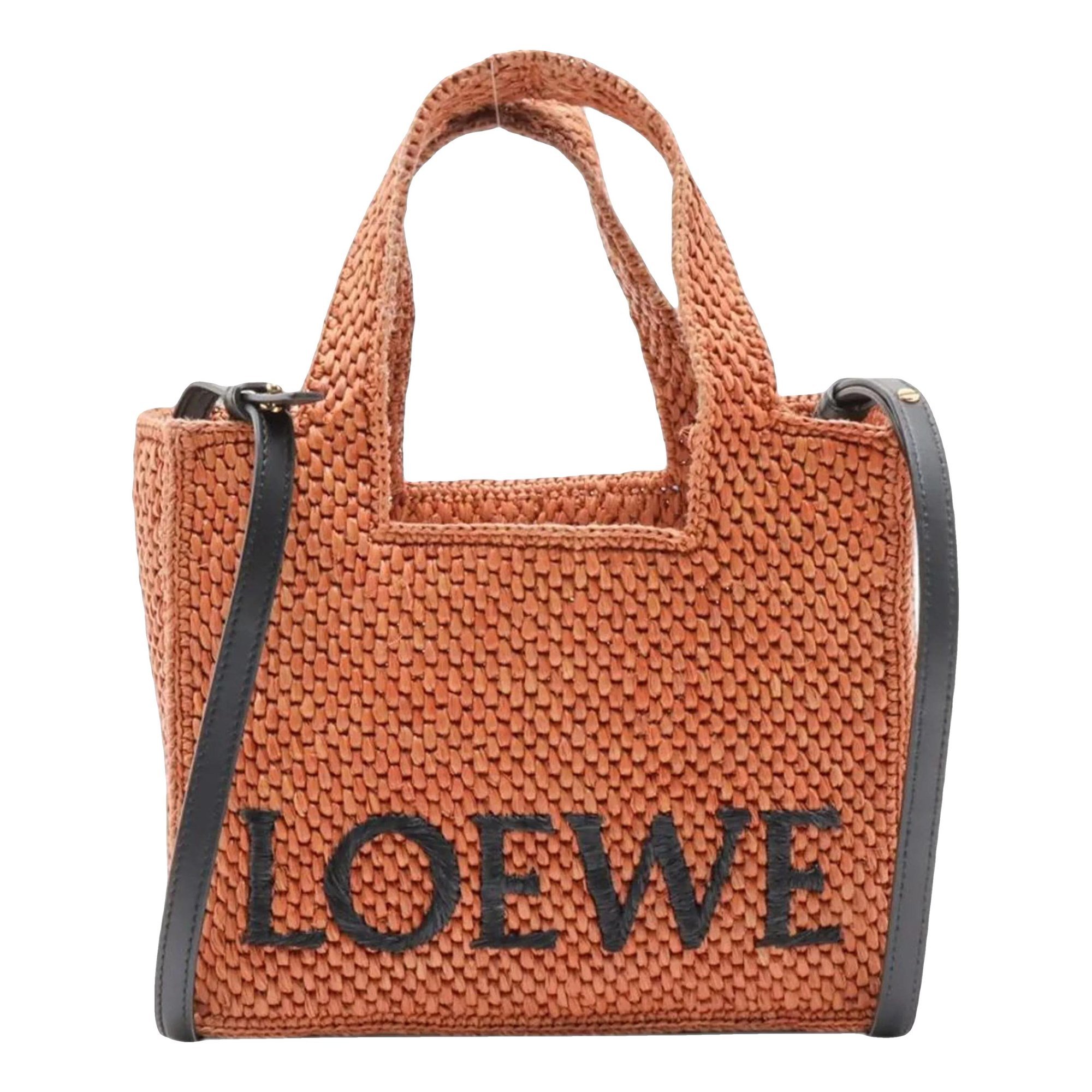 Font leather tote