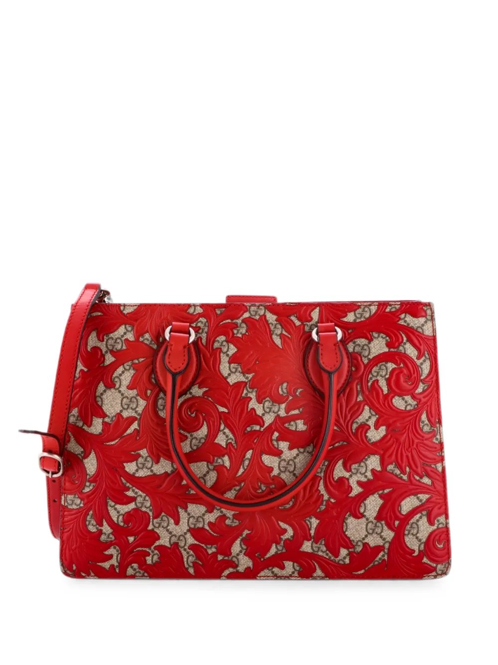 Convertible Gusset Arabesque GG Coated Canvas with Leather Medium tote bag