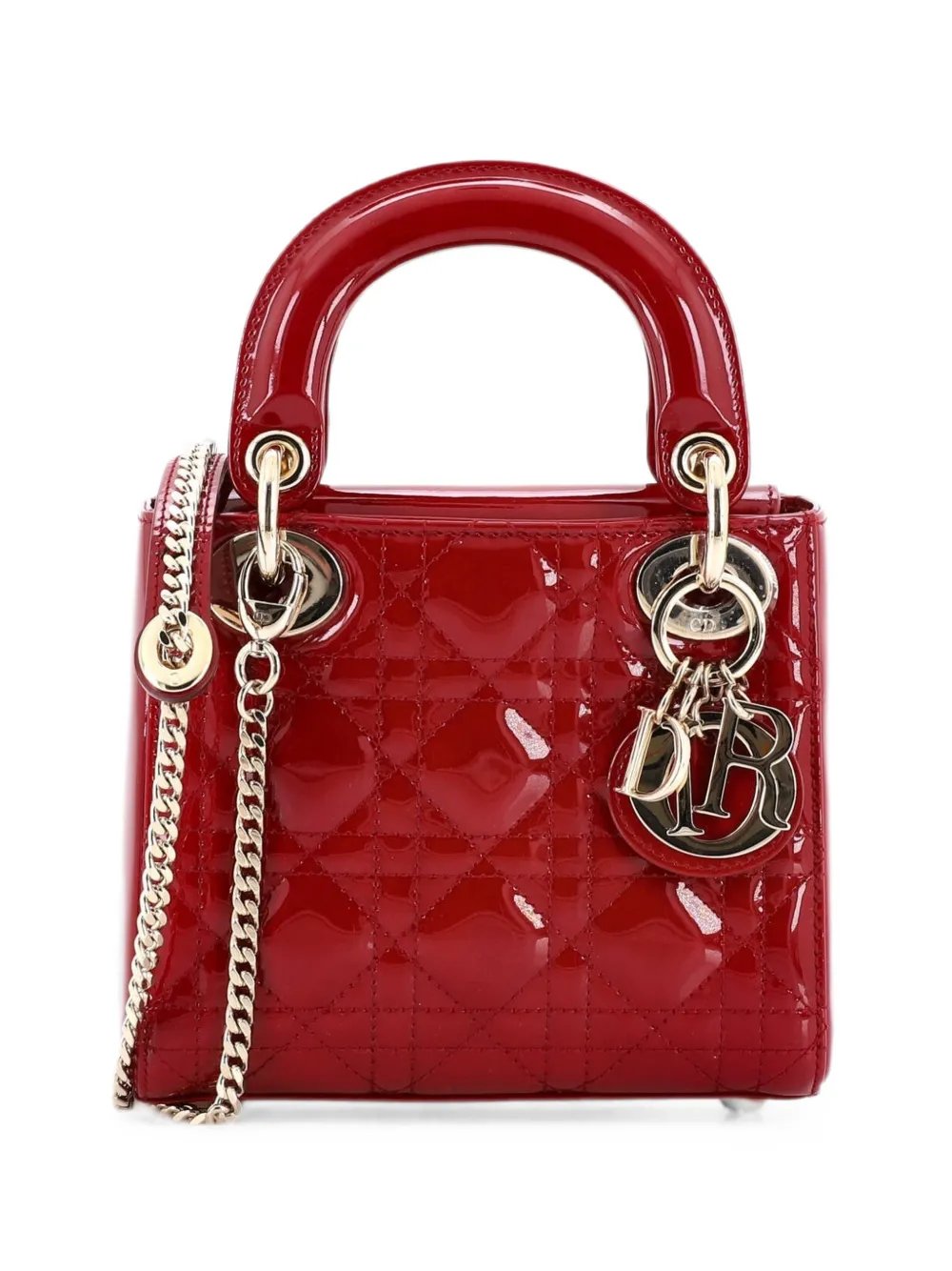 Lady Dior Chain Bag Cannage Quilt Patent Mini satchel