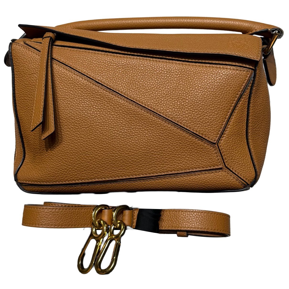 Puzzle leather handbag