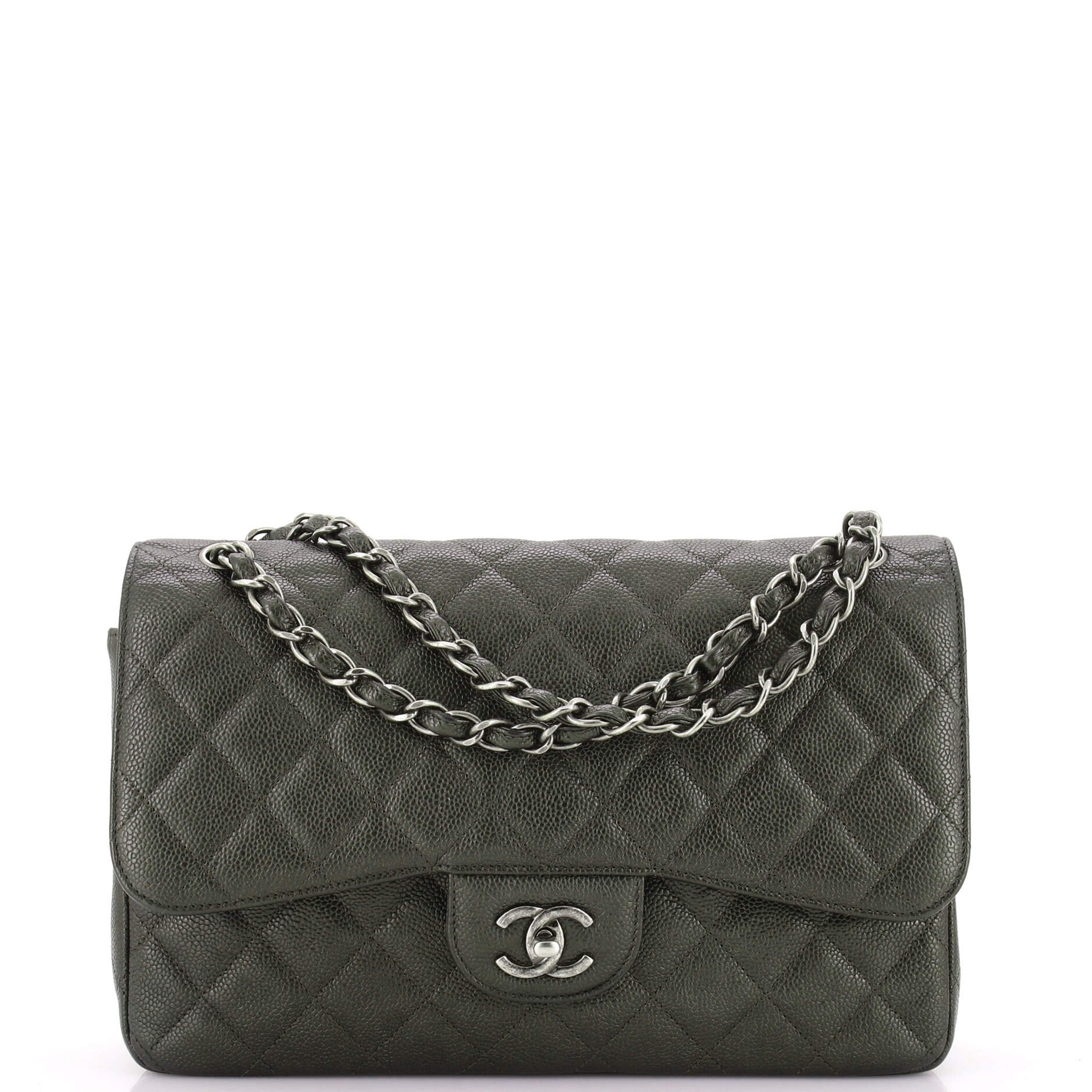 Classic Double Flap Bag Quilted Caviar Jumbo