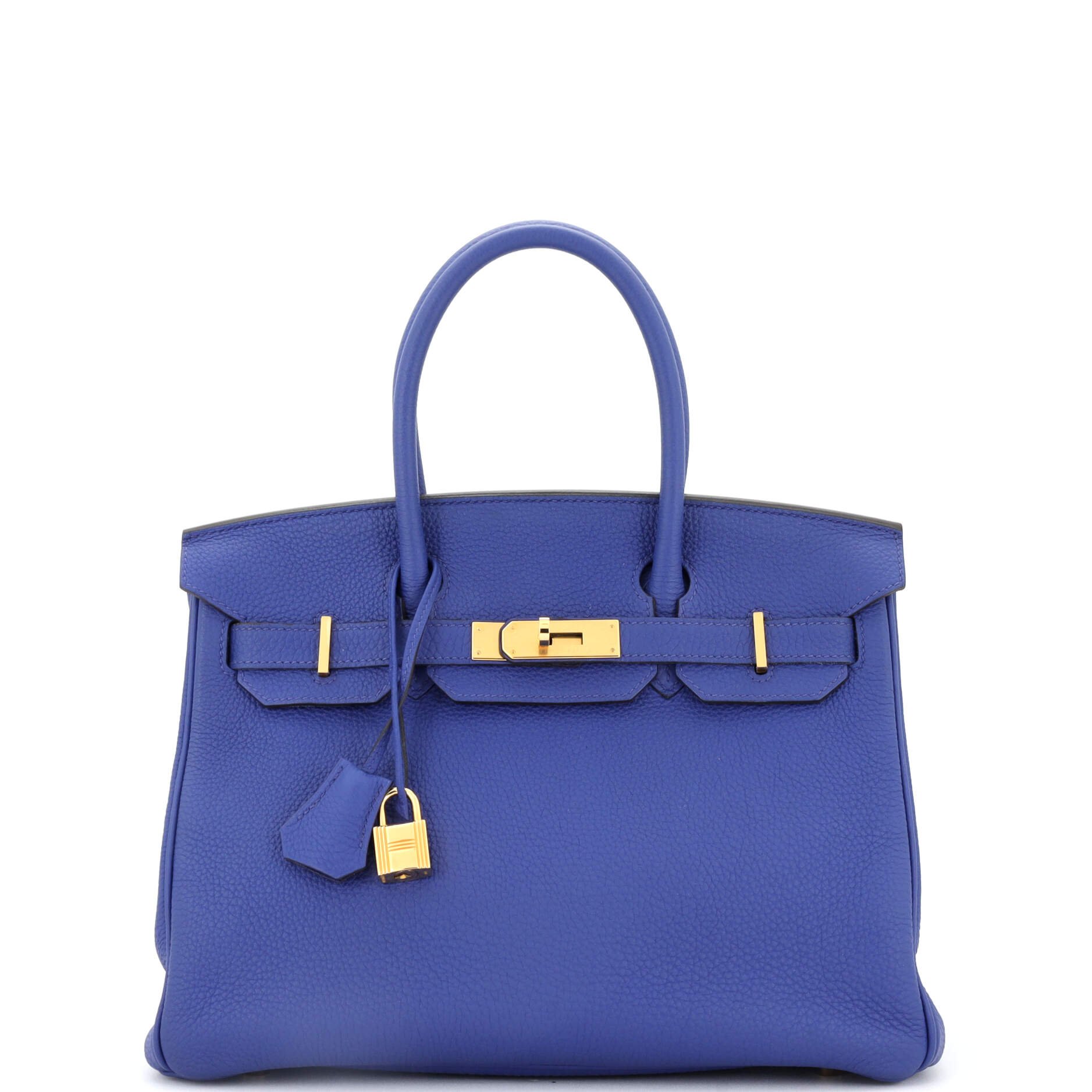 Hermes Birkin Handbag Bleu Royal Togo with Gold Hardware 30