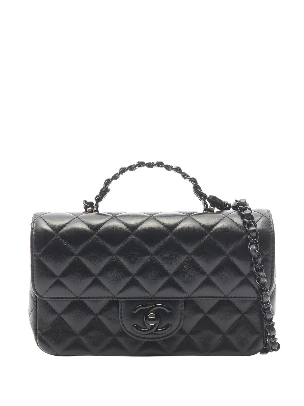 2021-2026 Mini CC Quilted Lambskin So Black Chain Top Handle Bag satchel