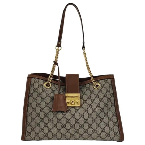 Padlock leather handbag