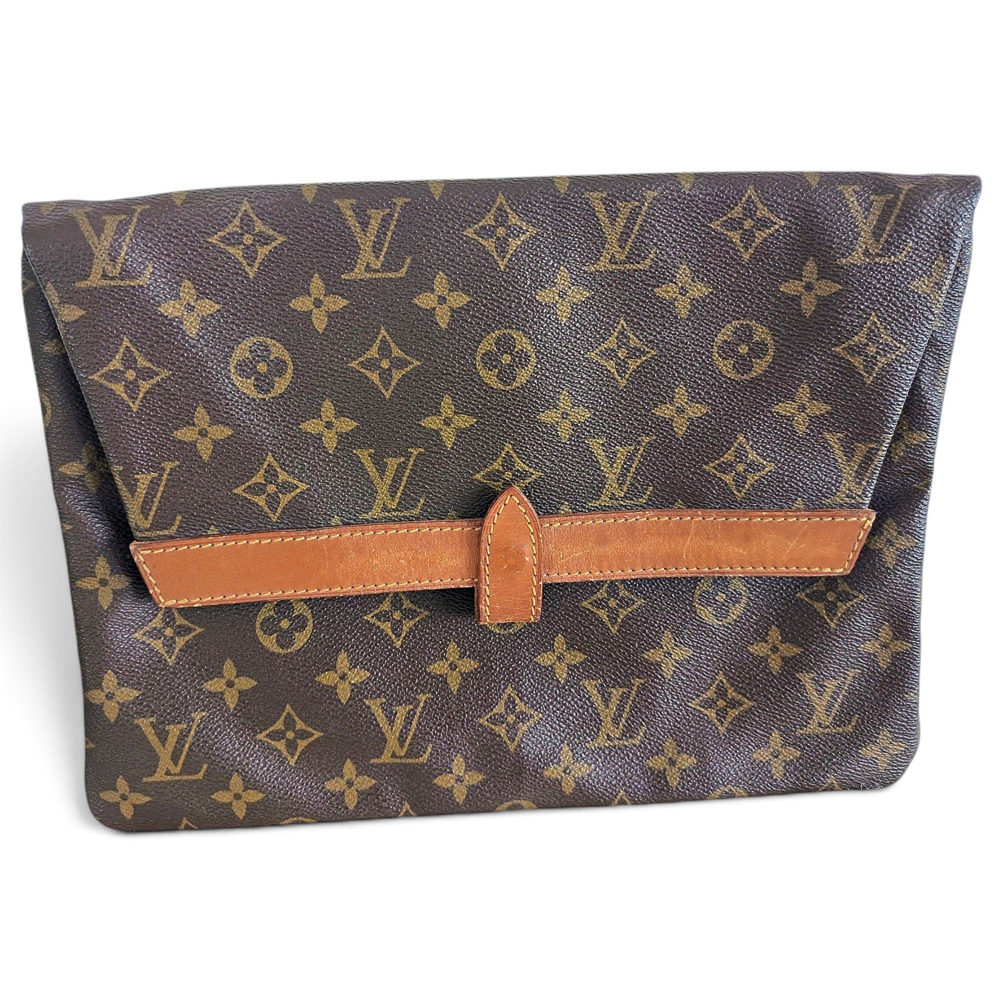 Sénateur leather clutch bag