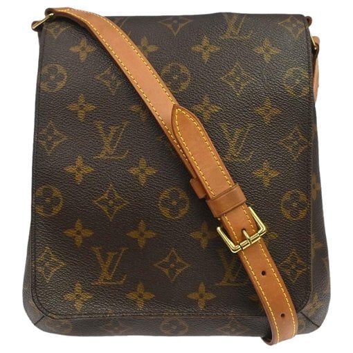 Musette cloth handbag