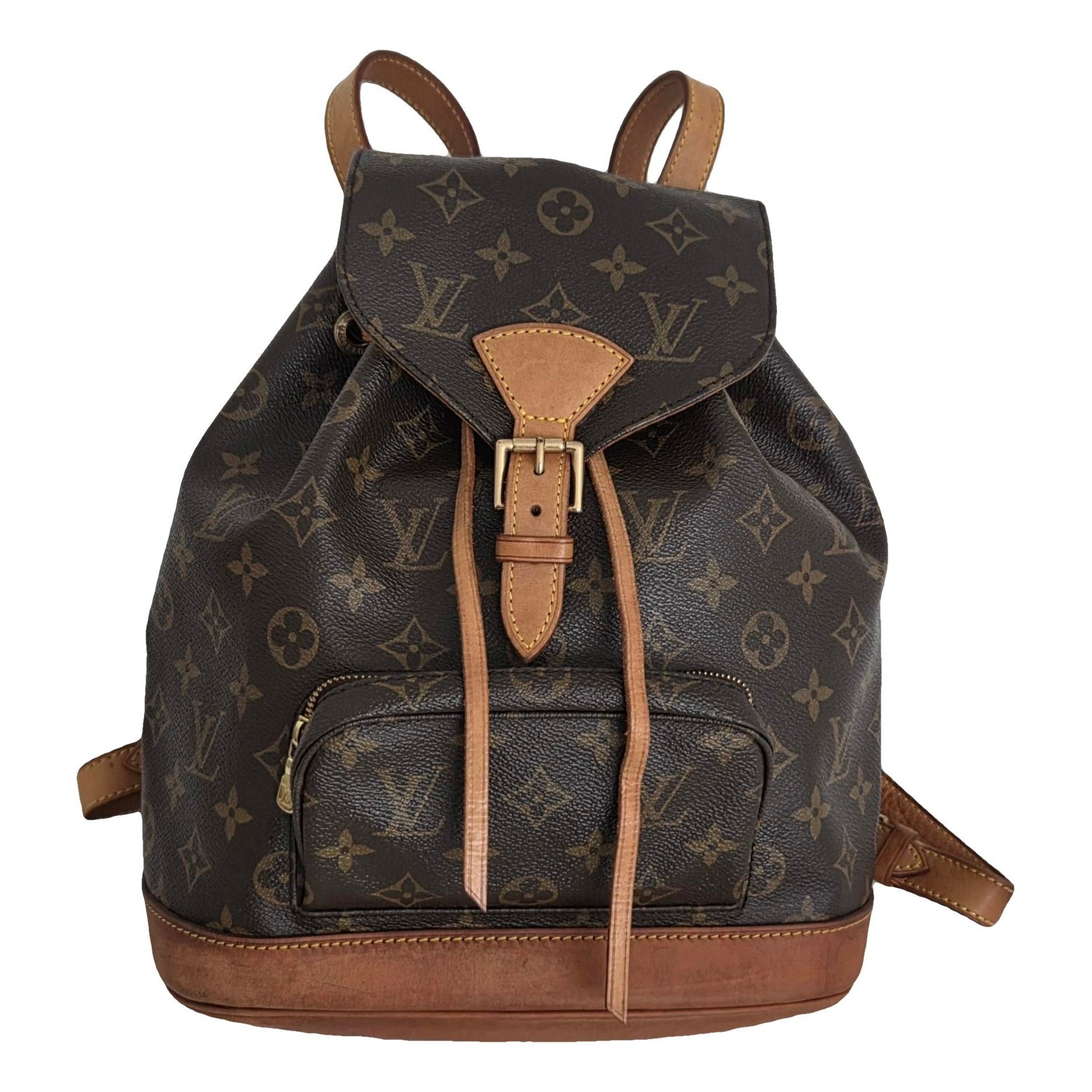 Montsouris Vintage leather backpack