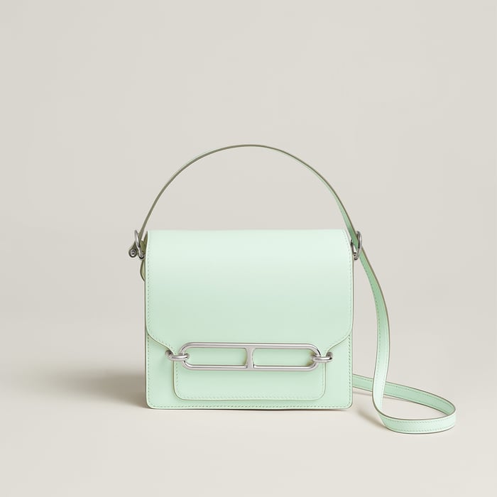 Hermès Mini Roulis 18 in a vibrant color with palladium hardware