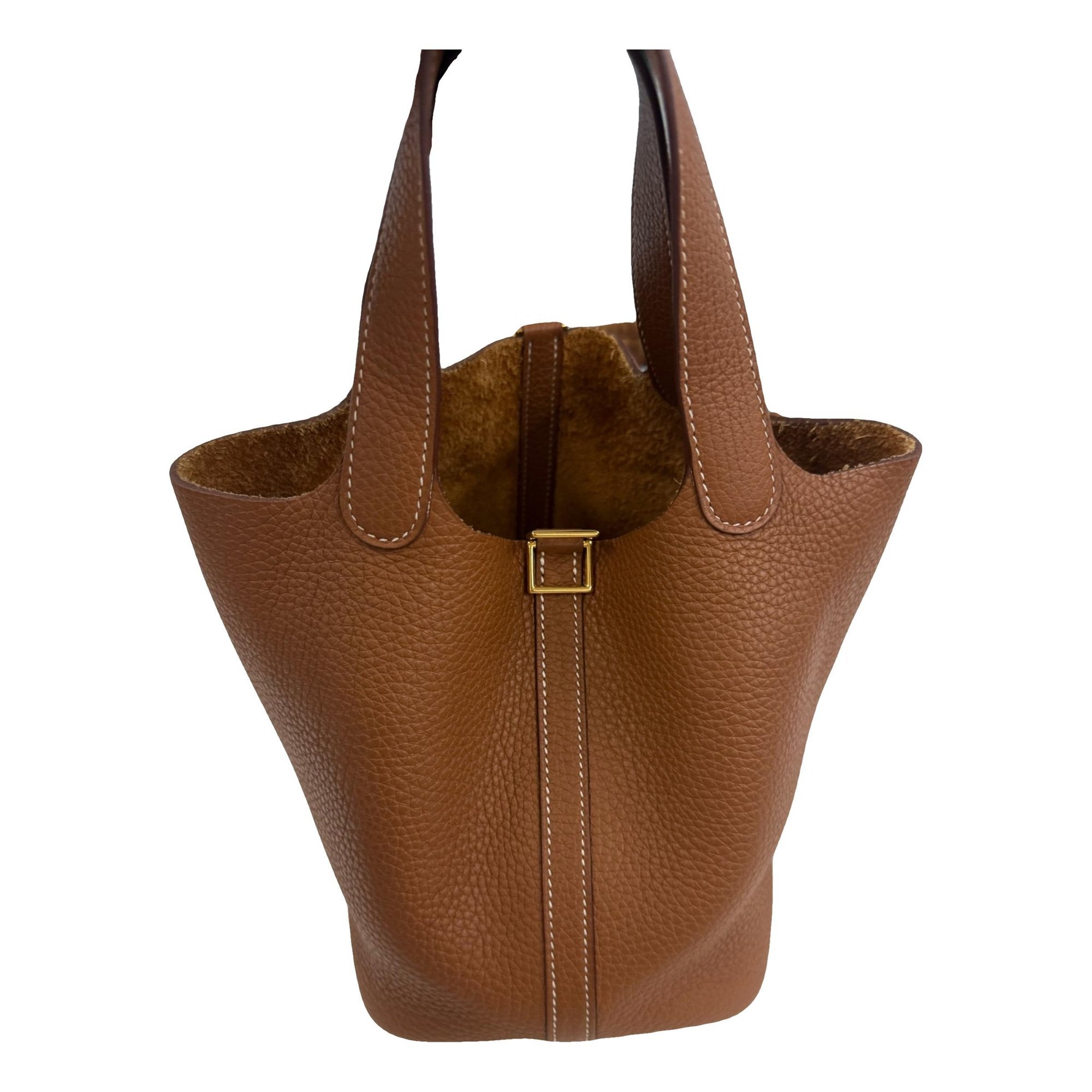 Picotin leather tote