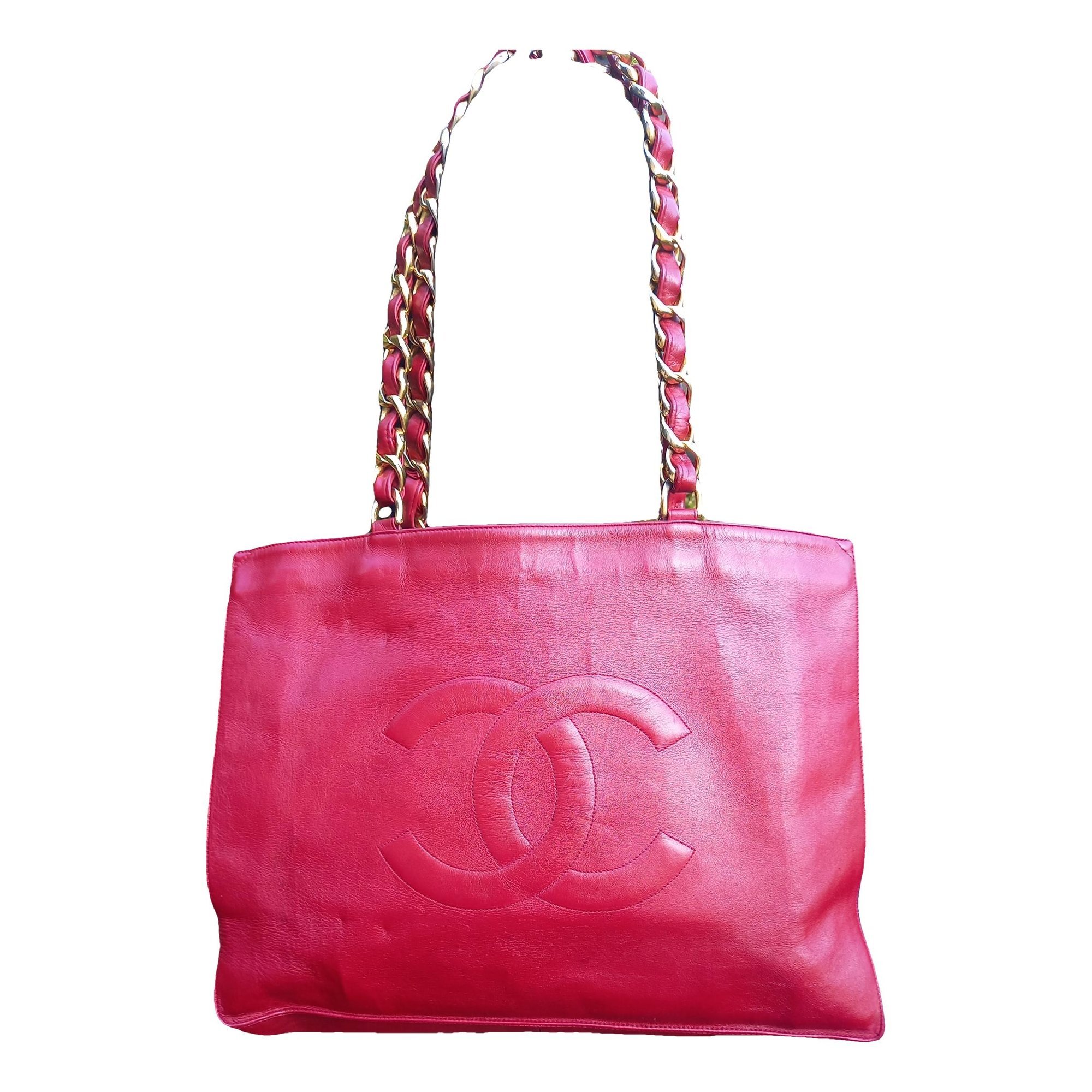 Vintage CC Chain leather tote