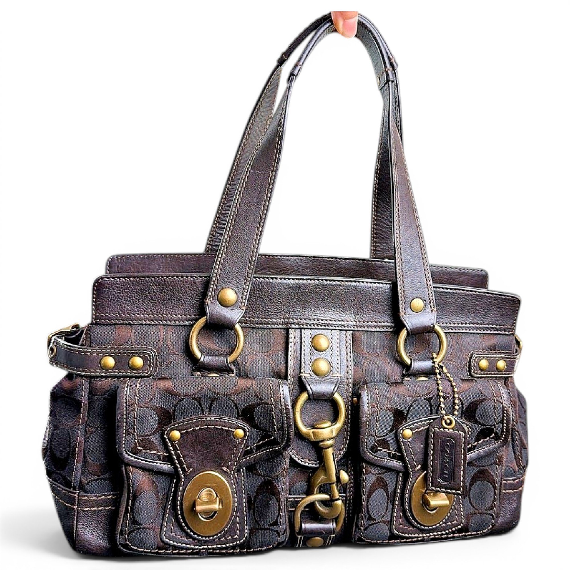Signature Sufflette cloth satchel