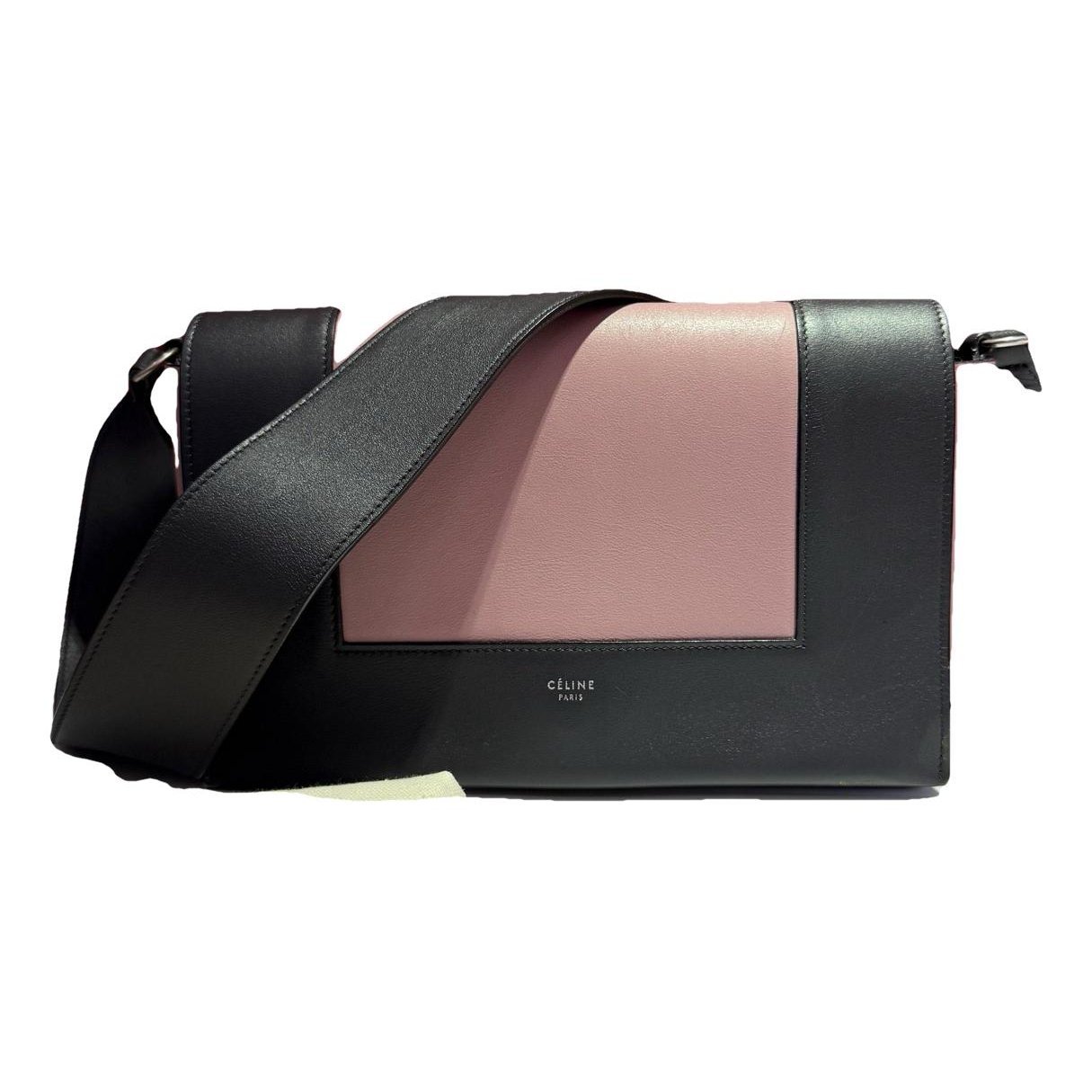 Frame leather handbag