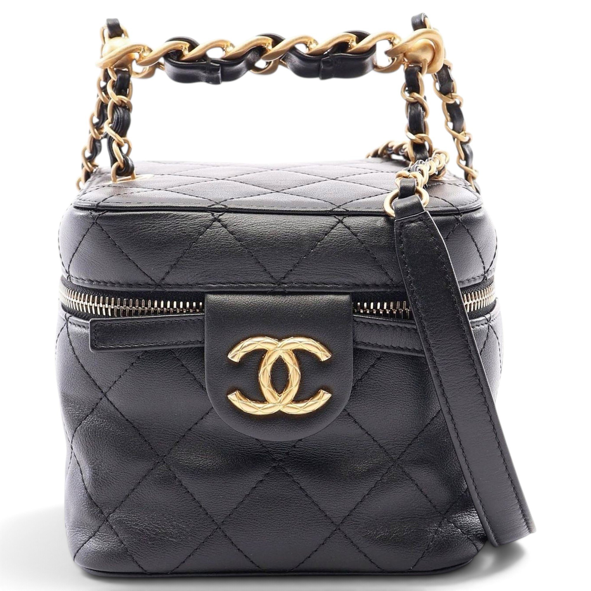 Vanity leather handbag