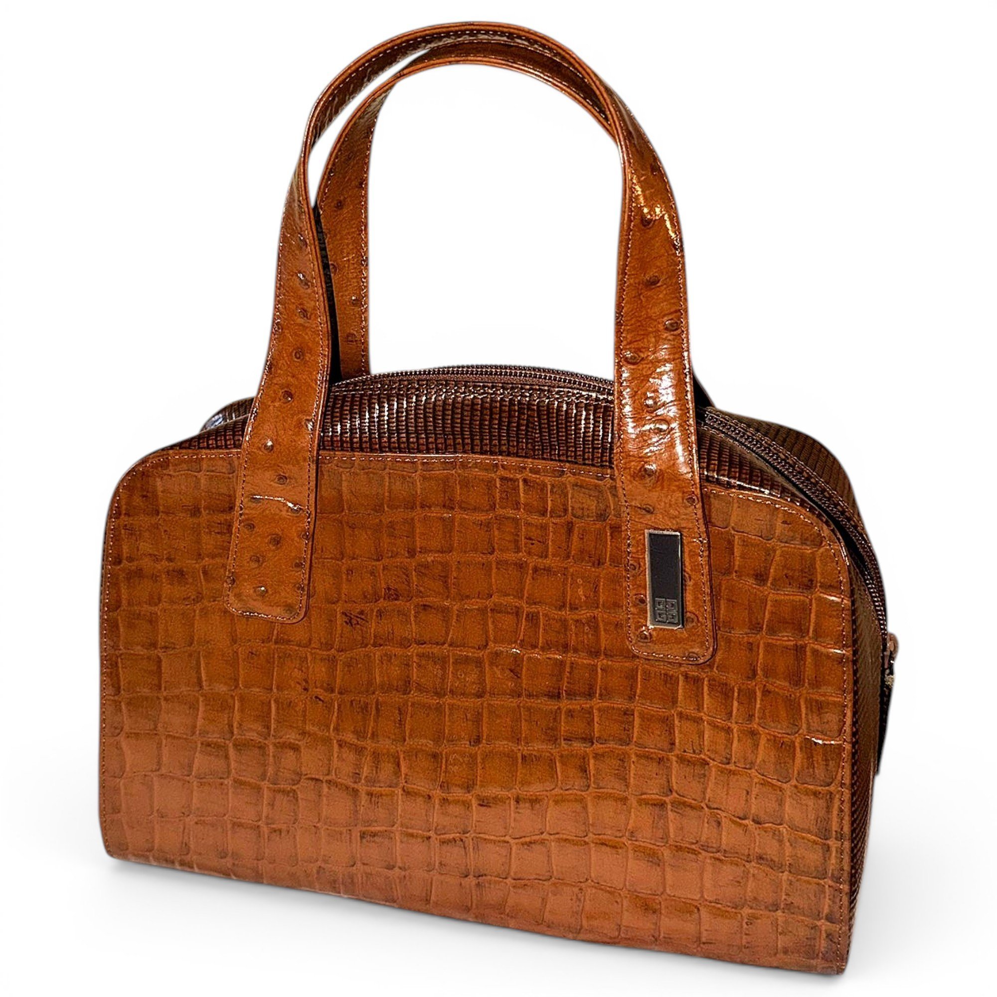 Patent leather handbag