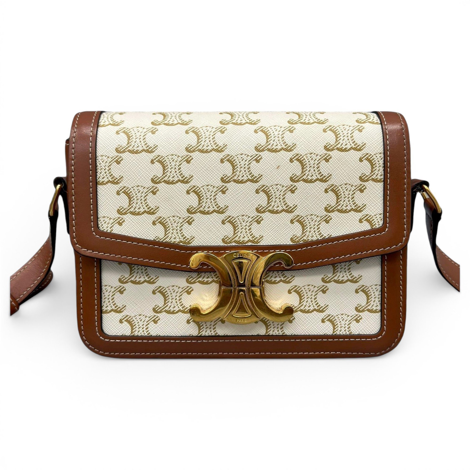 Triomphe leather handbag