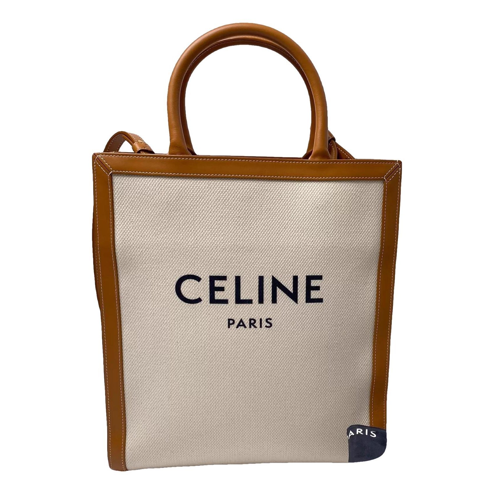 Cabas Vertical leather handbag