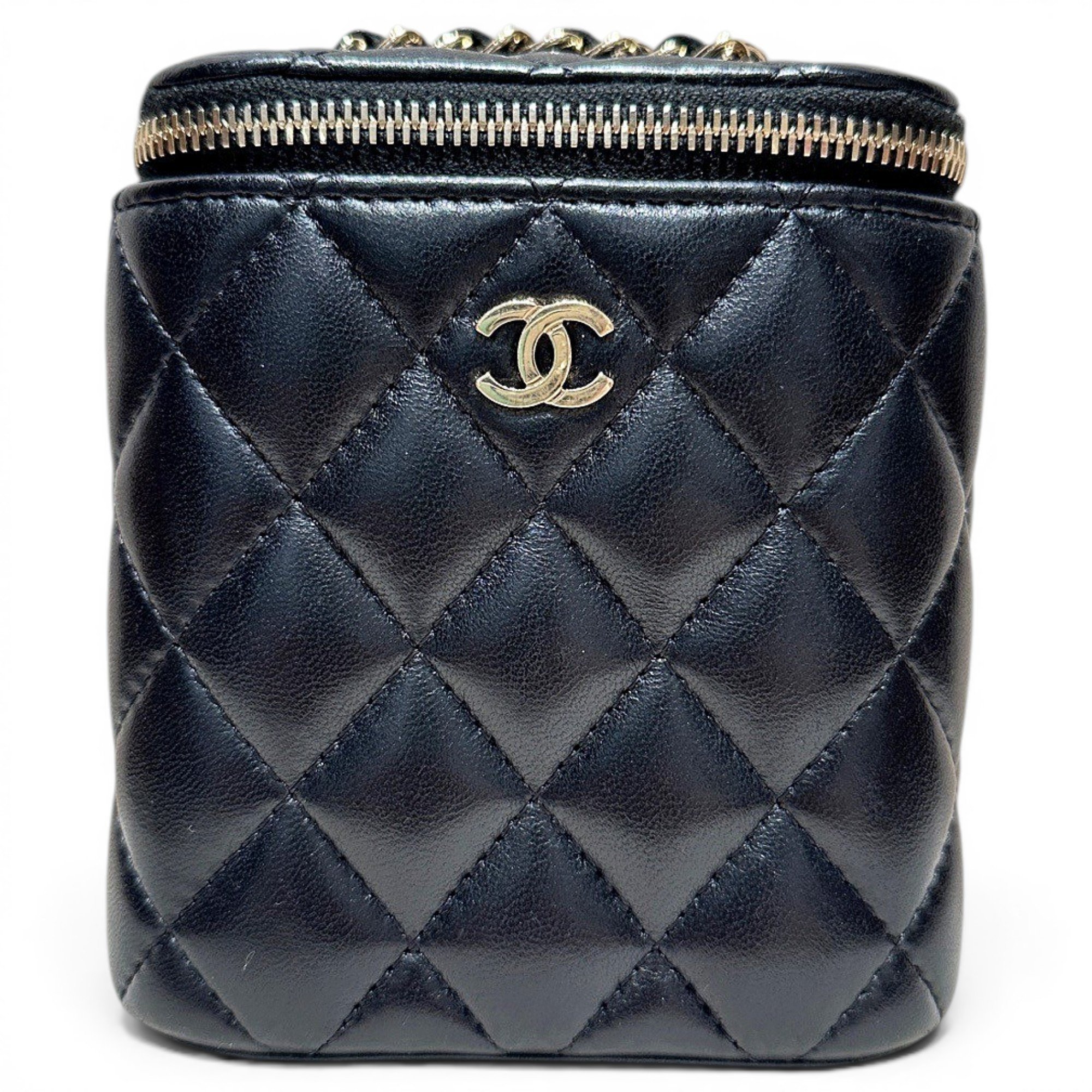 Vanity leather handbag