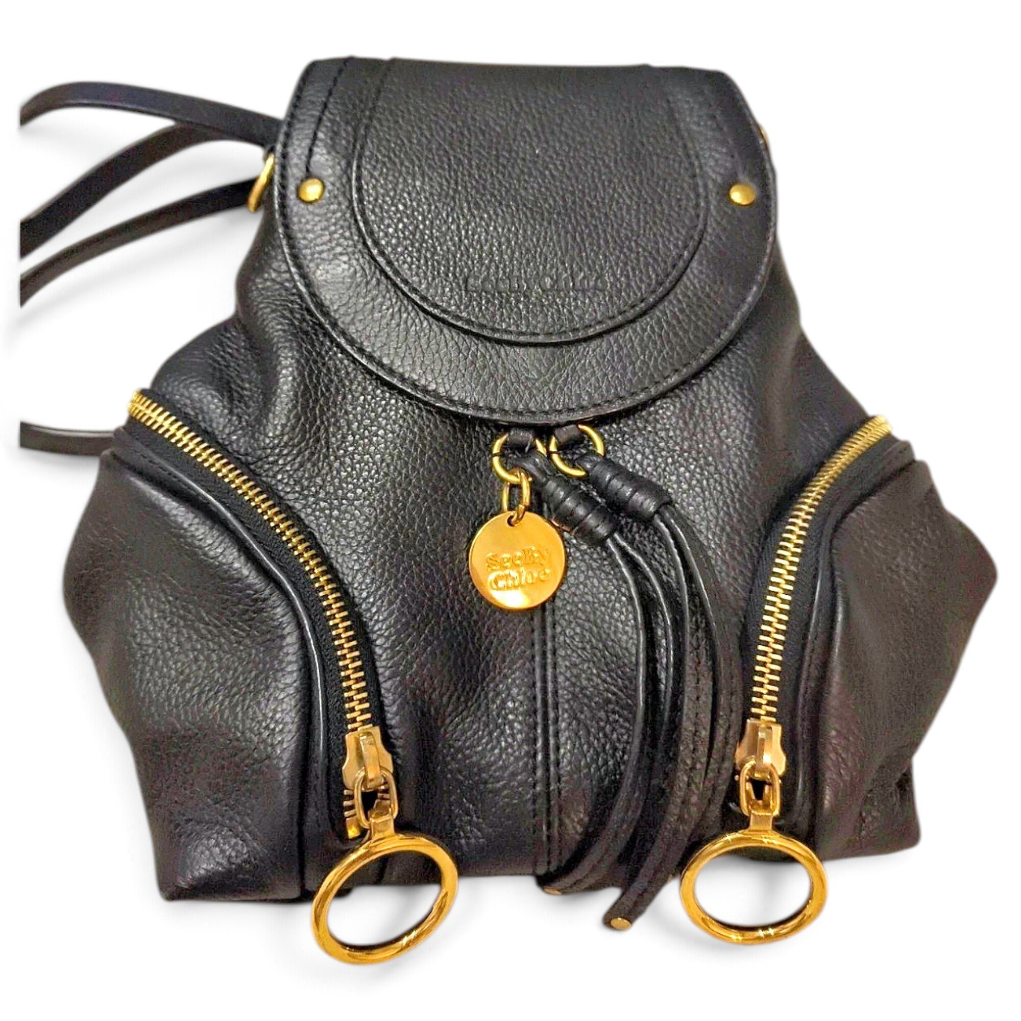 Leather backpack