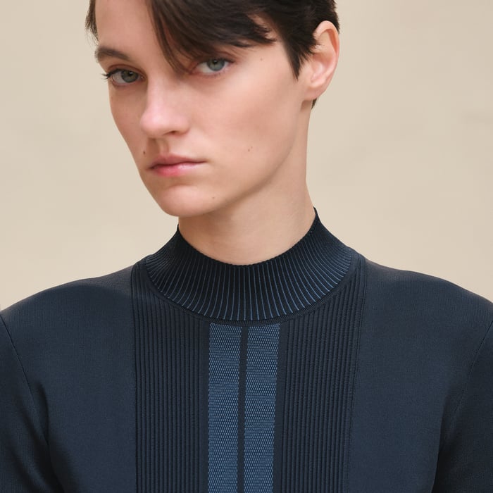 Bleu Noir Long-sleeve Sweater