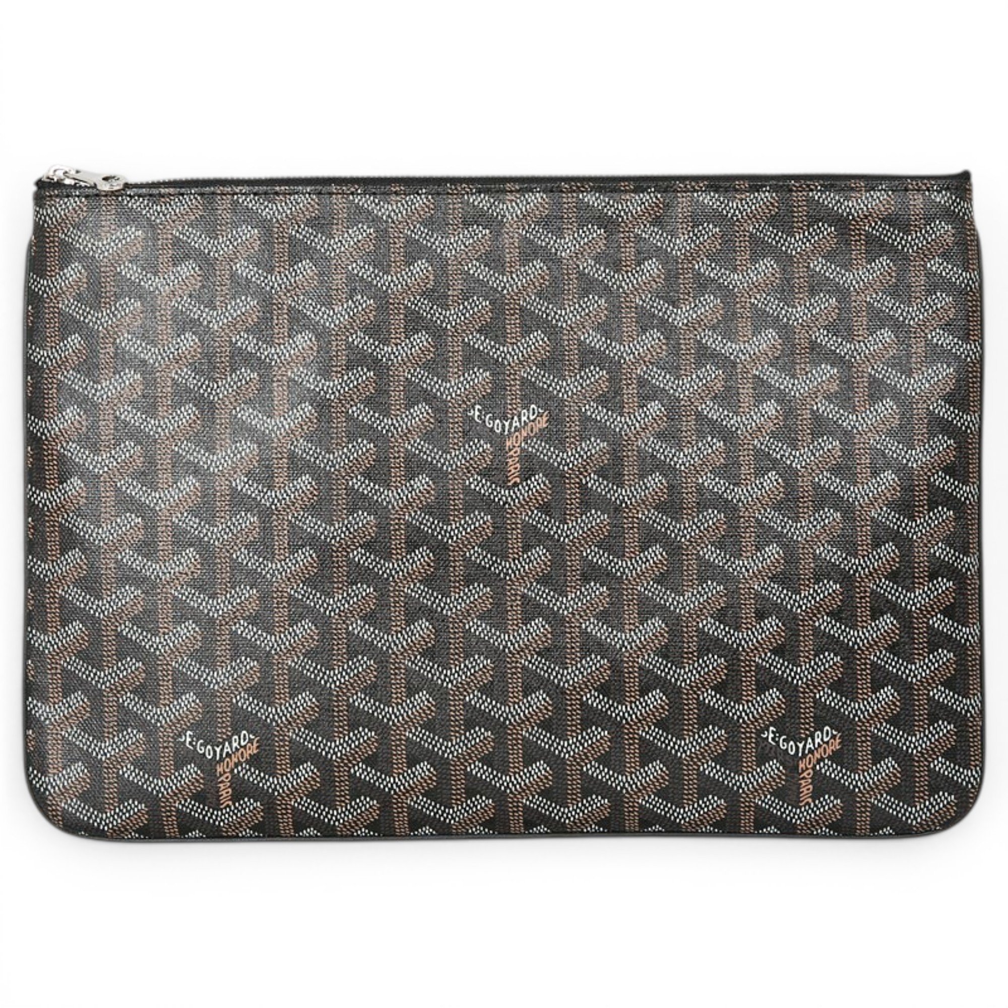 Goyard Sénat leather clutch bag