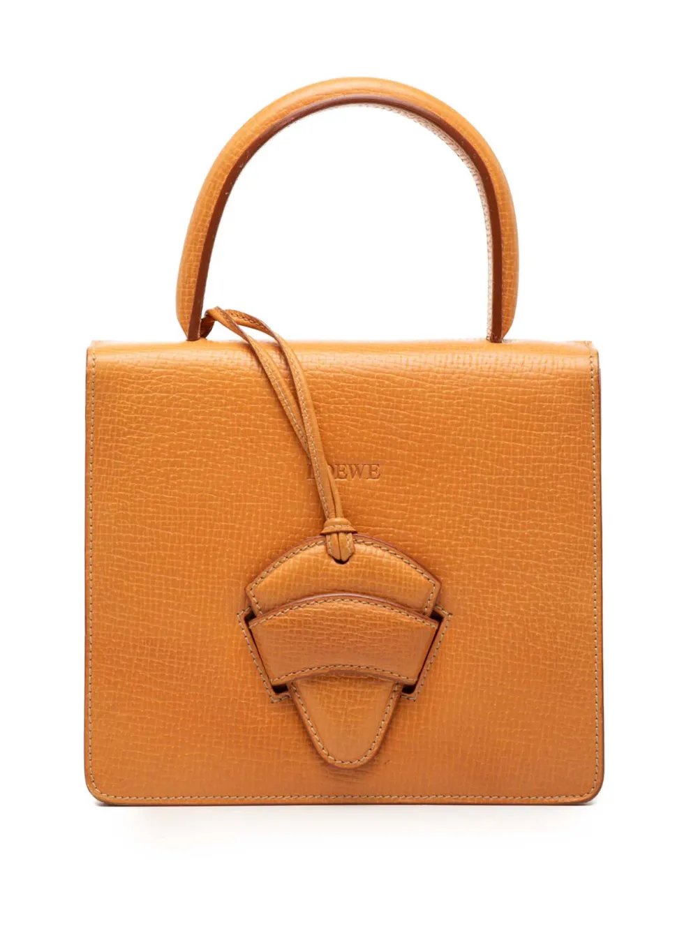 20th Century Textured Leather Barcelona Top Handle Bag satchel