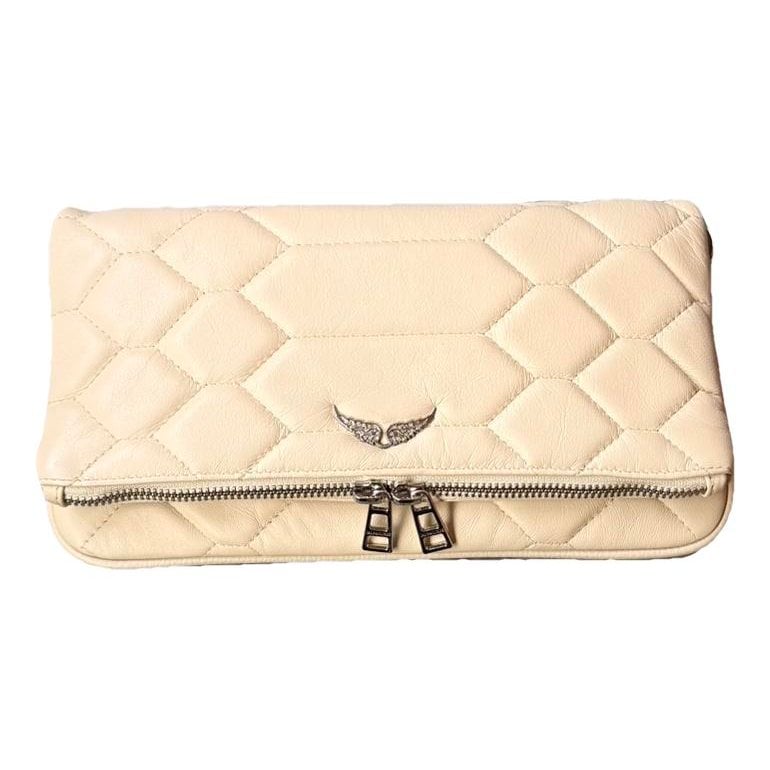 Rock leather clutch bag