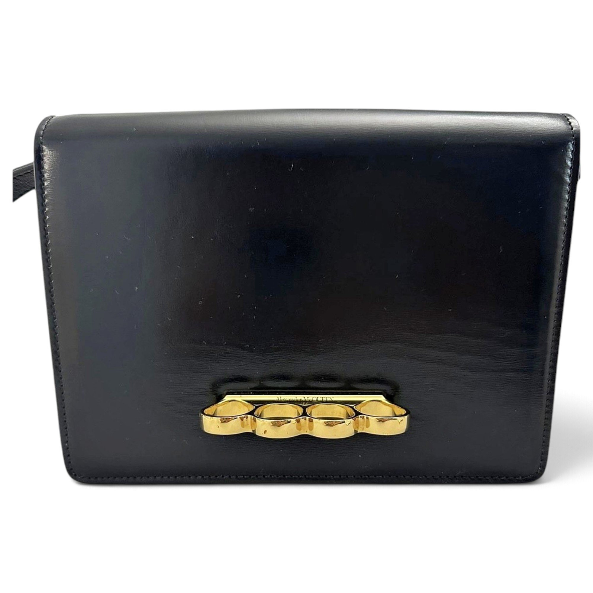 Knuckle leather handbag