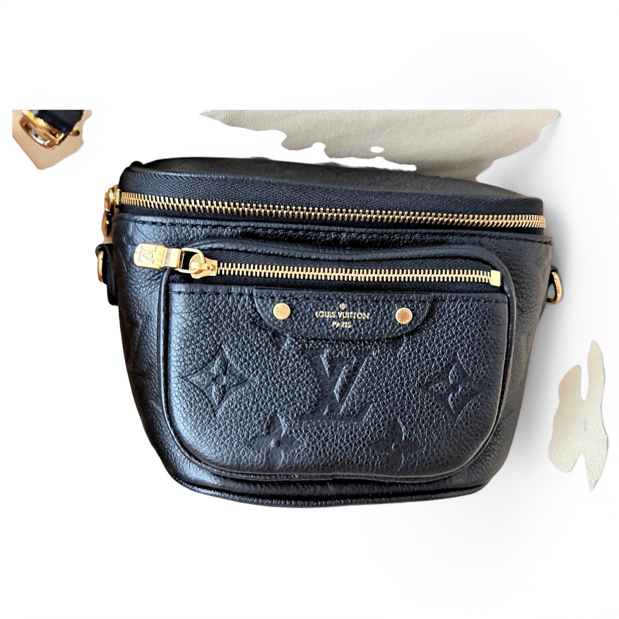 Leather clutch bag