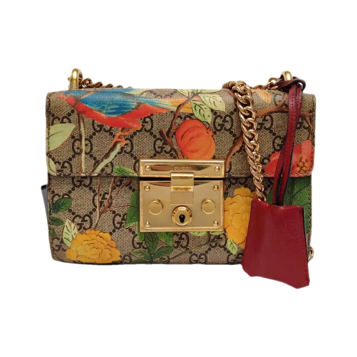Padlock leather handbag