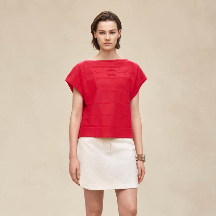 Rose Pivoine Sleeveless Sweater