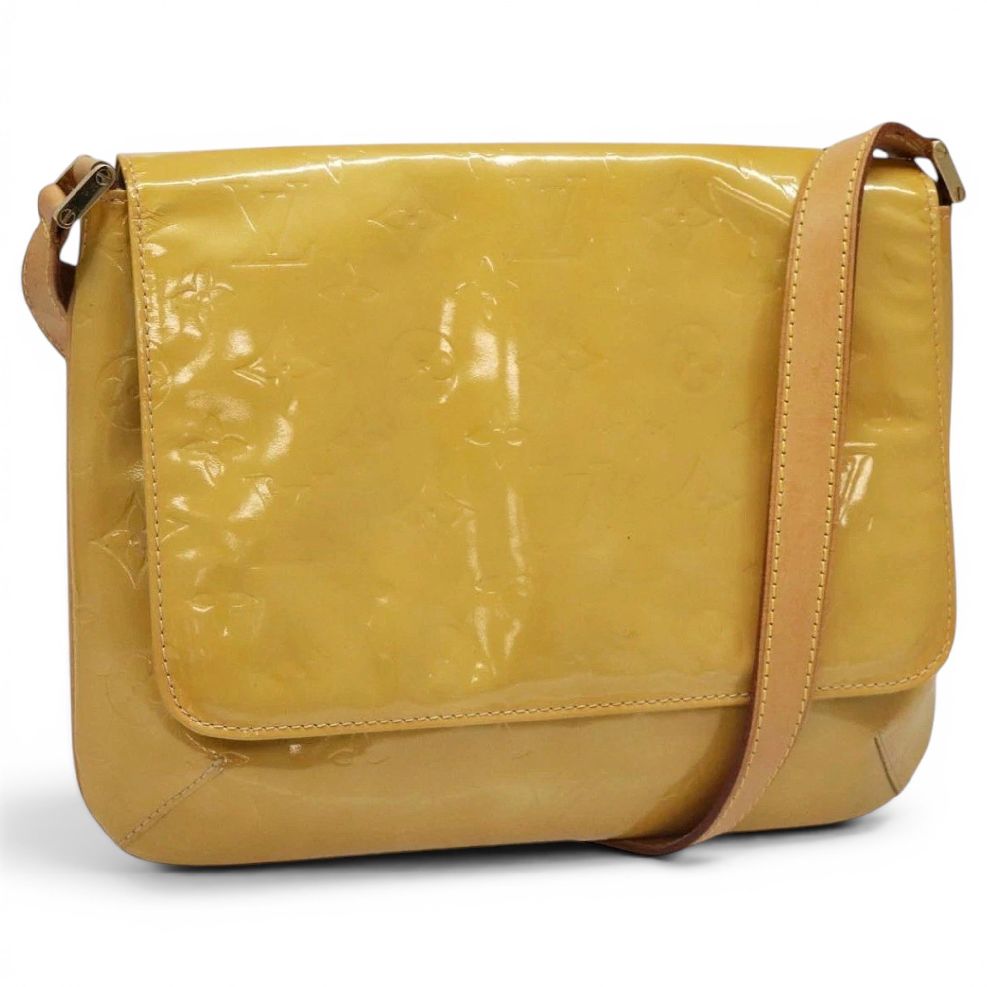 Patent leather handbag