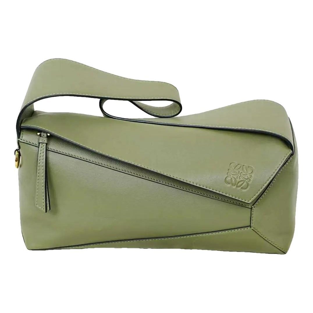 Puzzle leather crossbody bag
