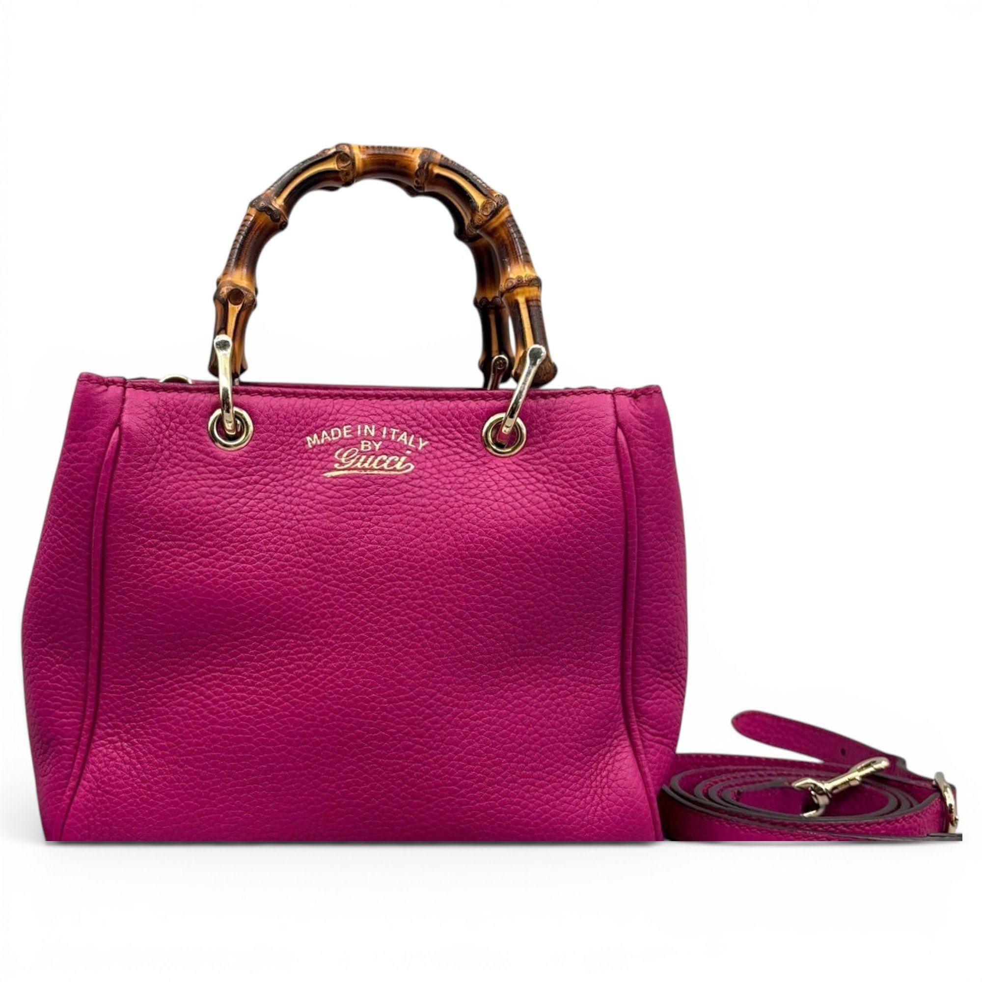 Bamboo leather handbag