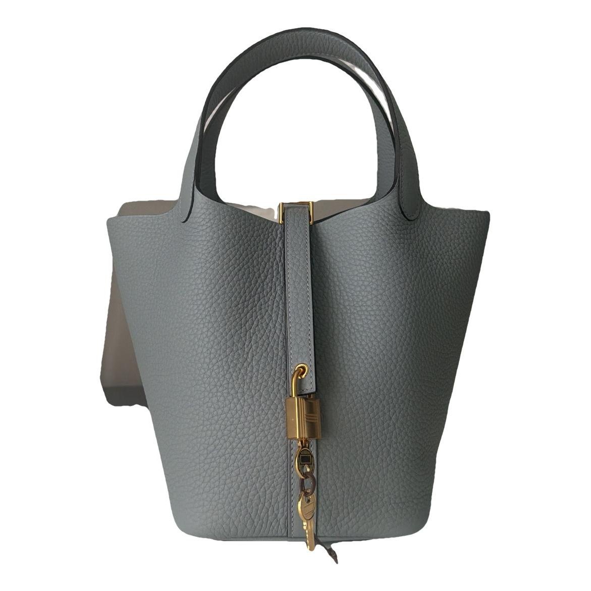 Picotin leather tote