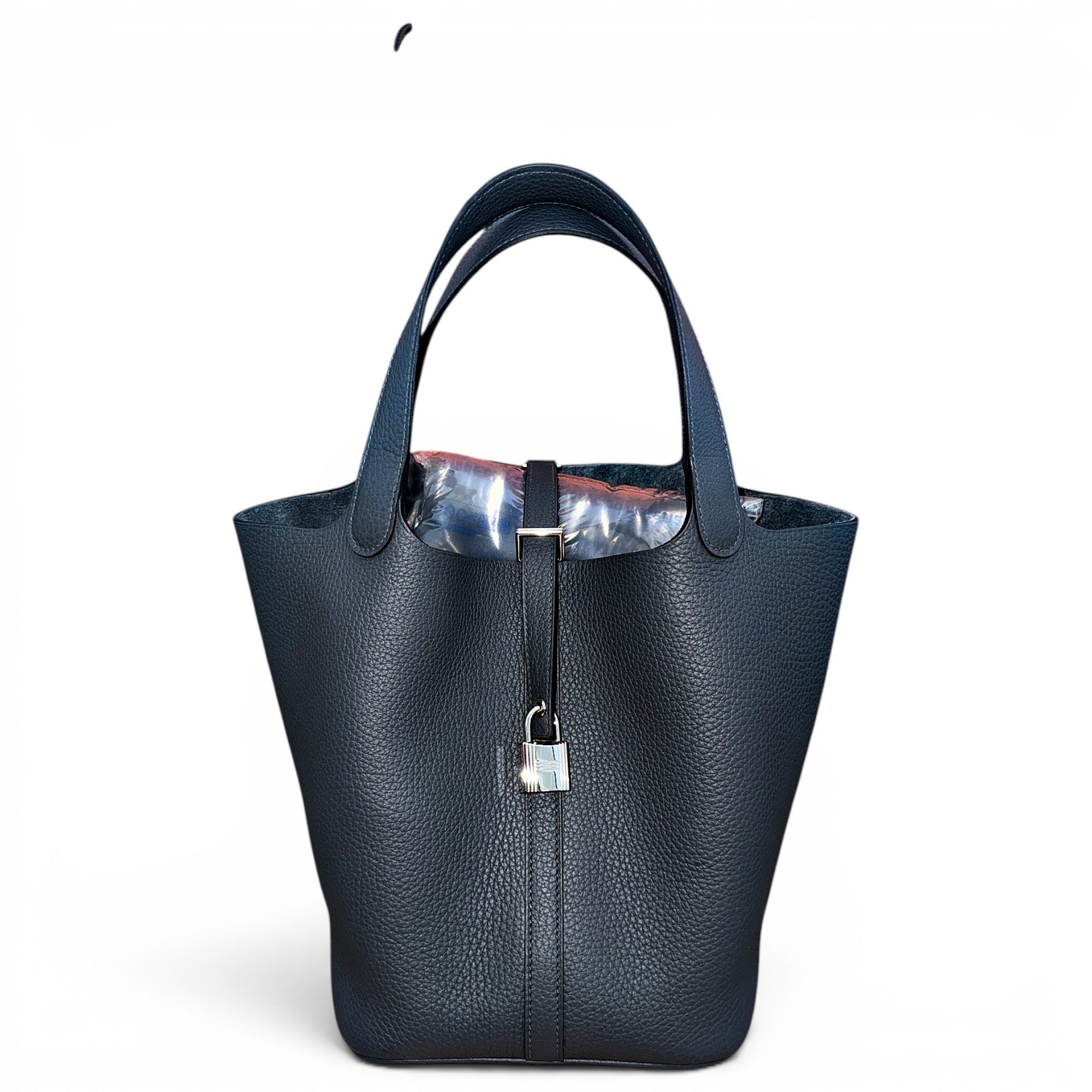 Picotin leather tote