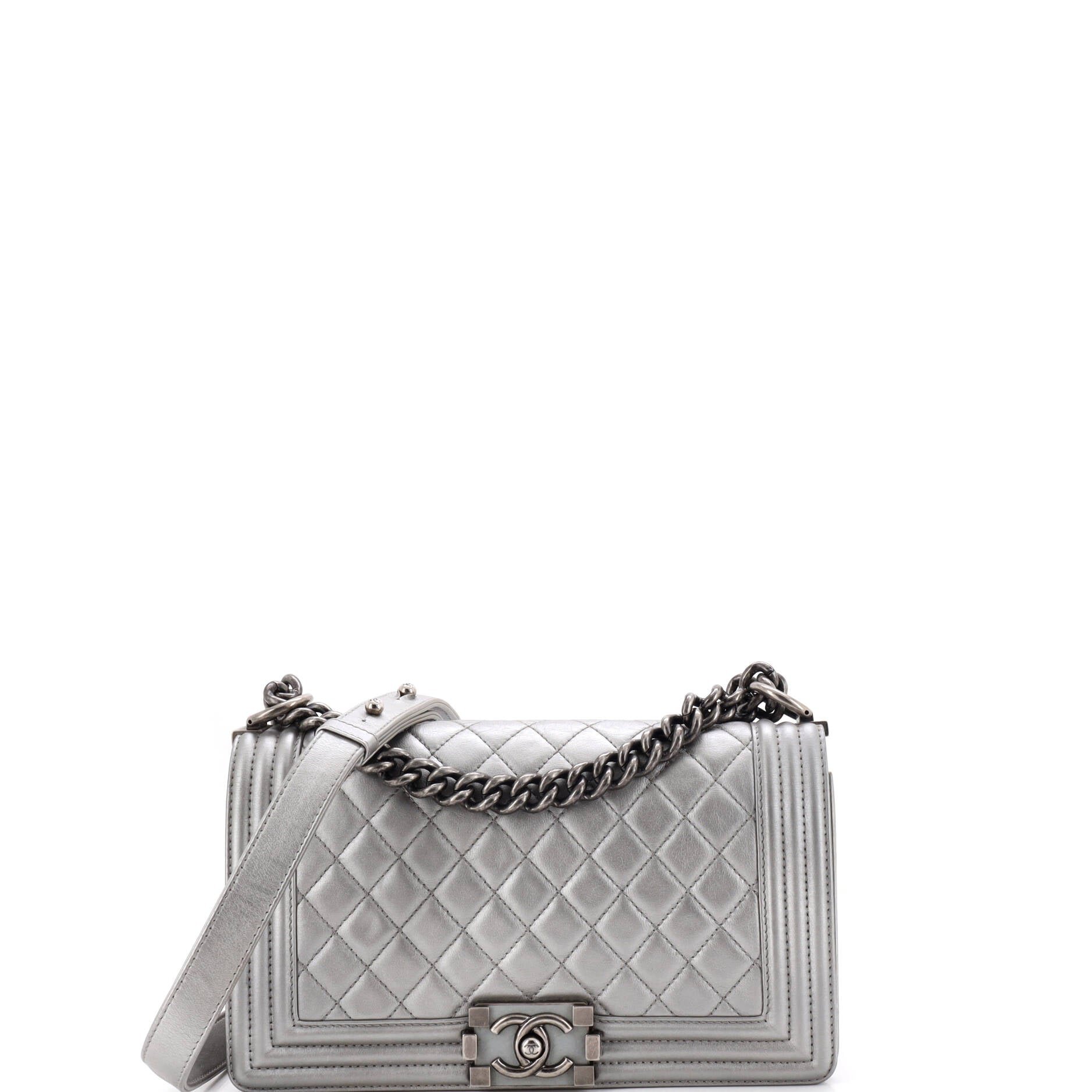 Boy Flap Bag Quilted Calfskin Old Medium