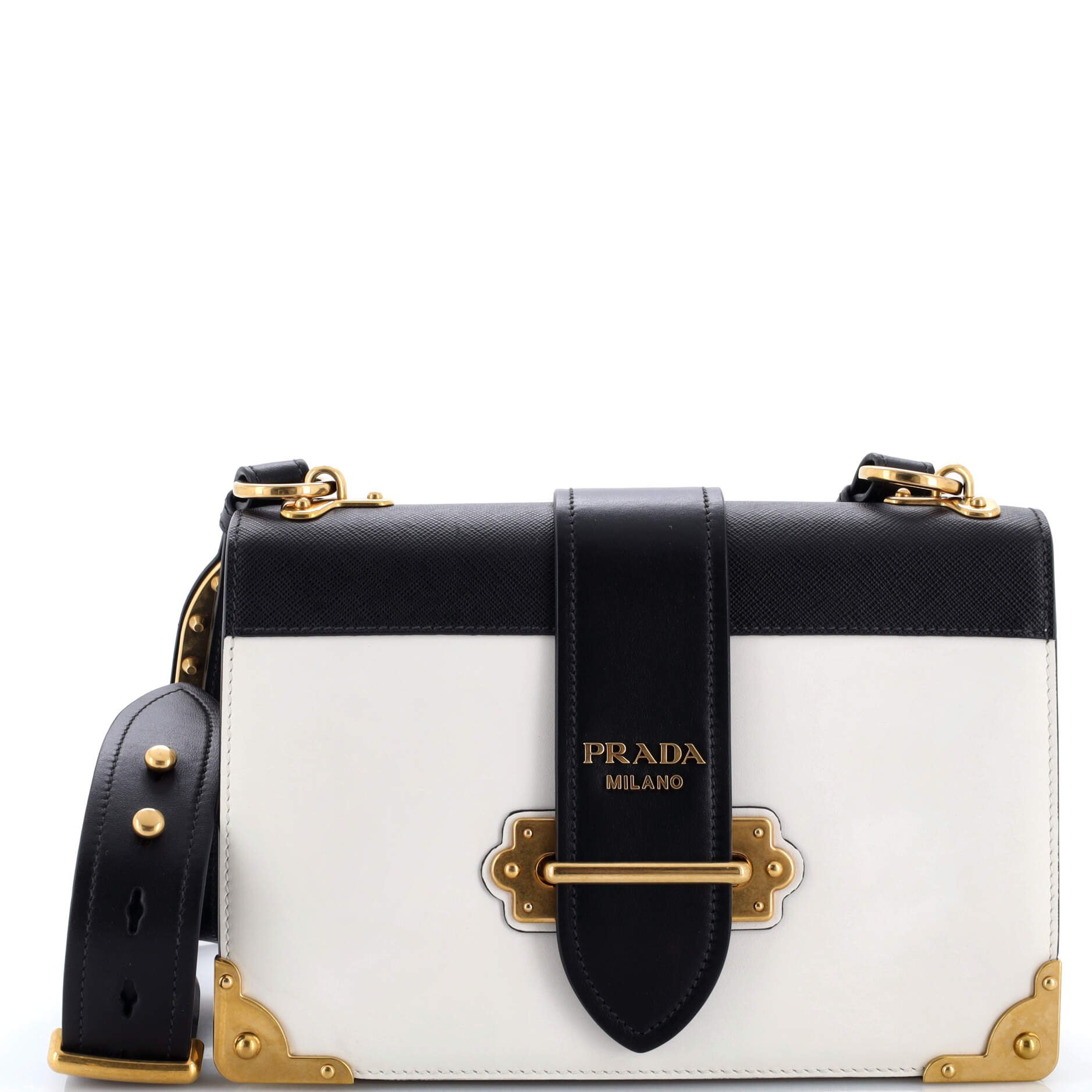 Cahier Crossbody Bag Leather and Saffiano Leather Large