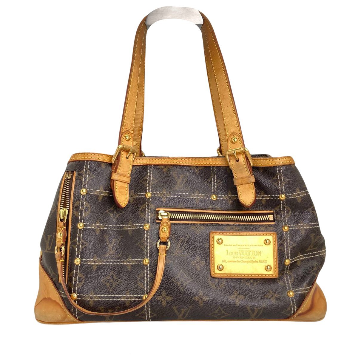 Rivets leather tote