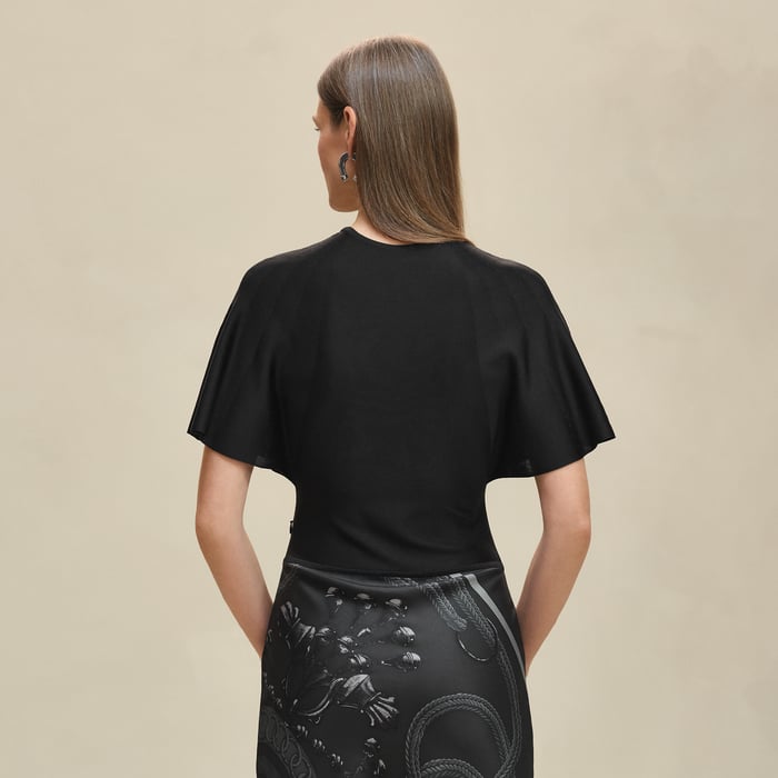 Gris Charbon "Palefroi Remix" Short-sleeve Twillaine Long Dress