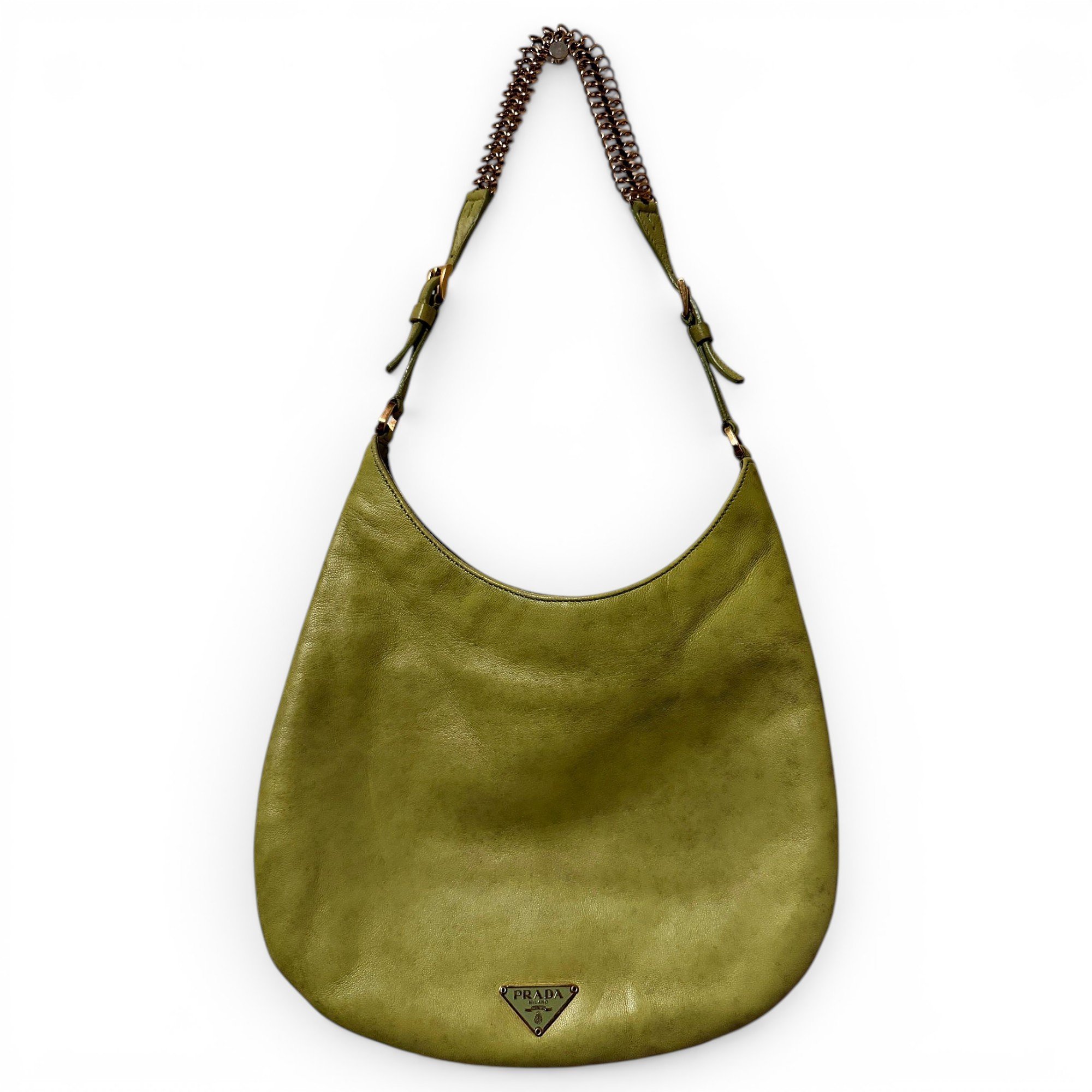 Prada Arqué leather handbag