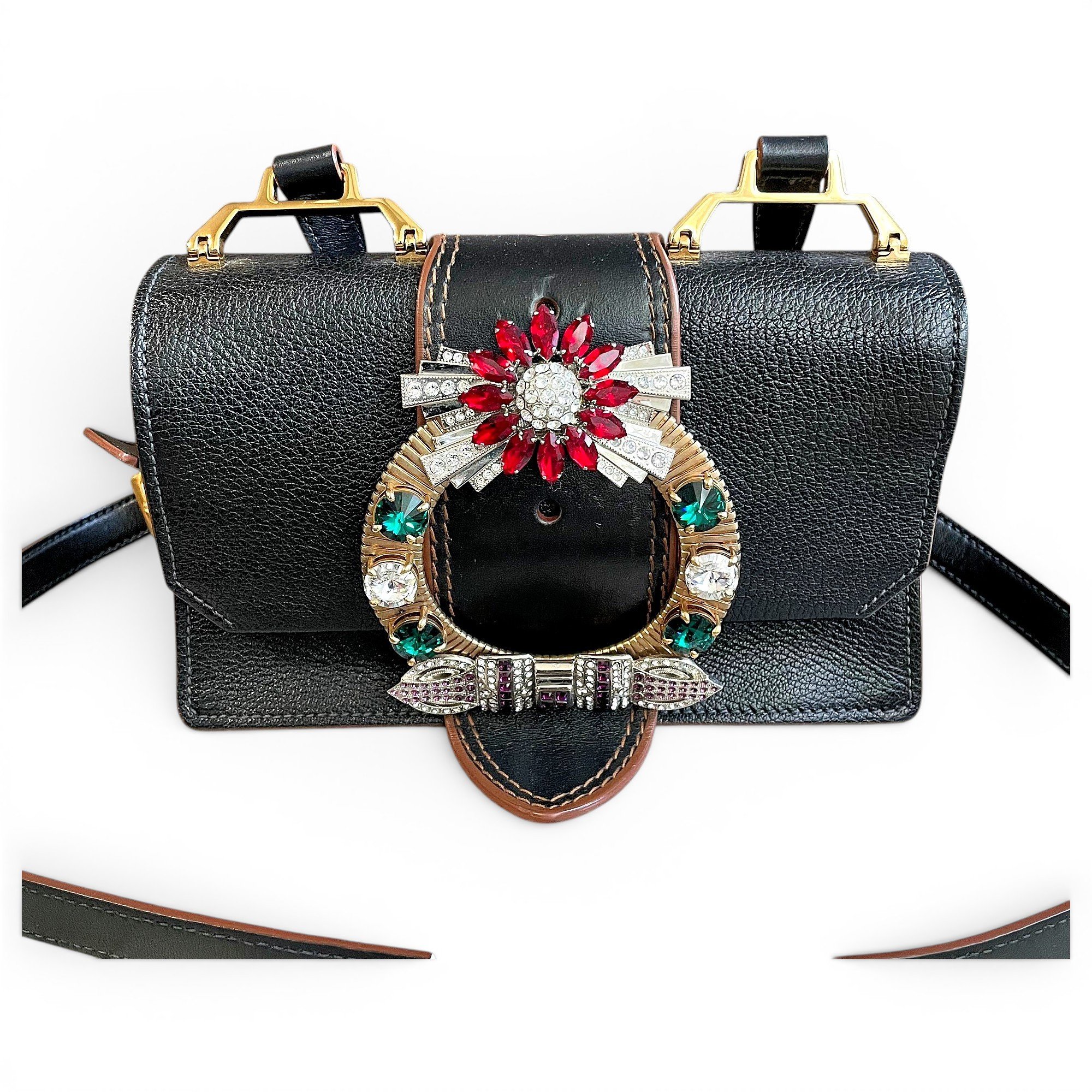 Miu Lady leather handbag