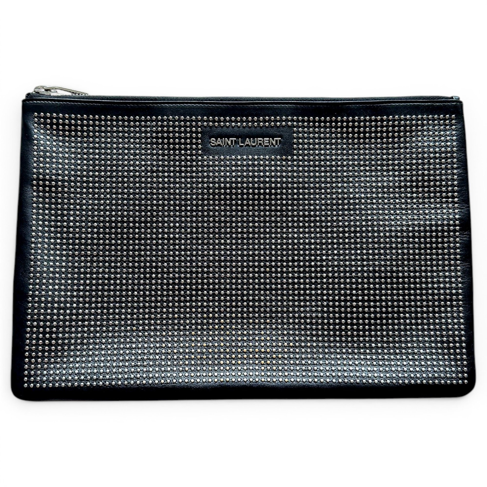 Leather clutch bag
