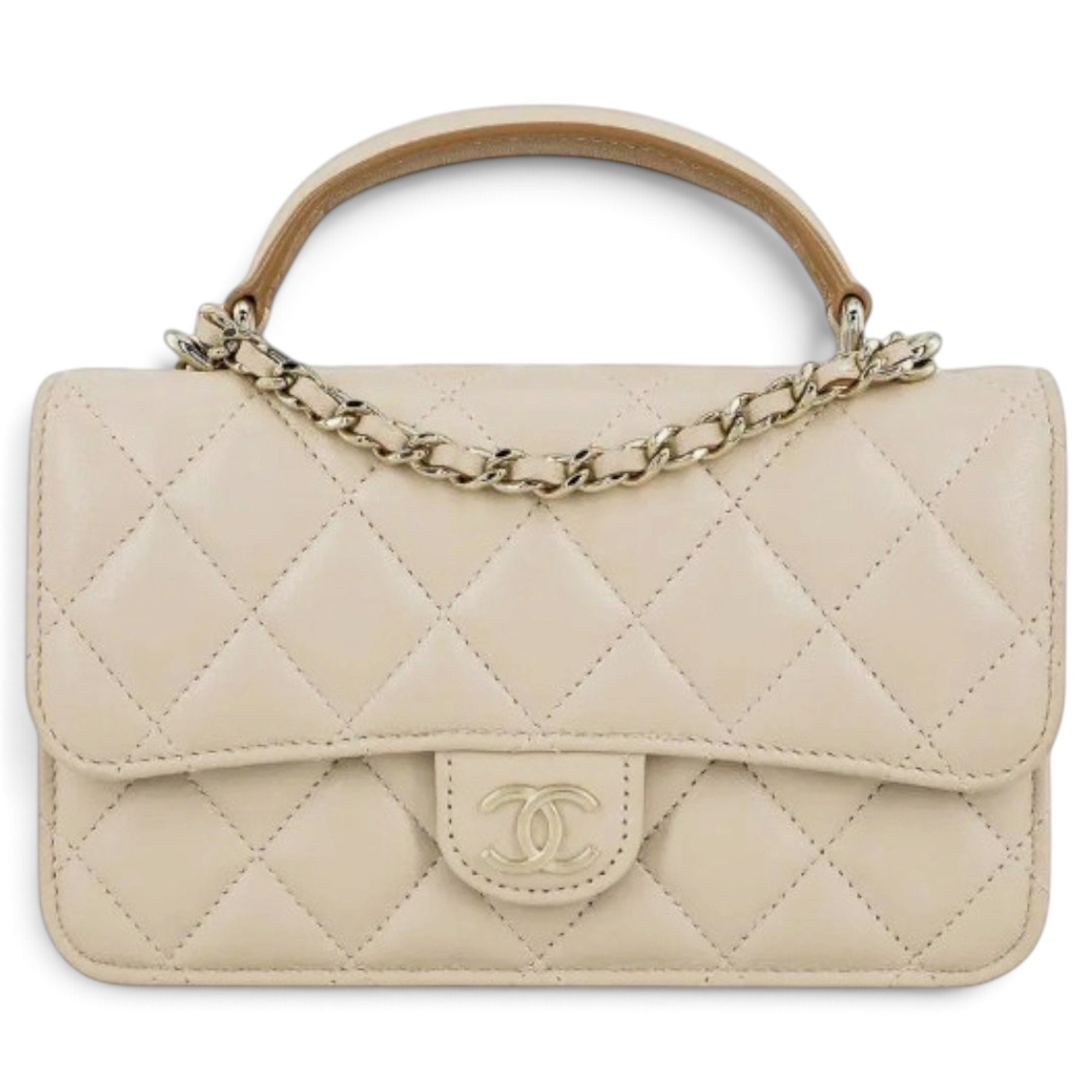 Trendy CC Flap leather handbag
