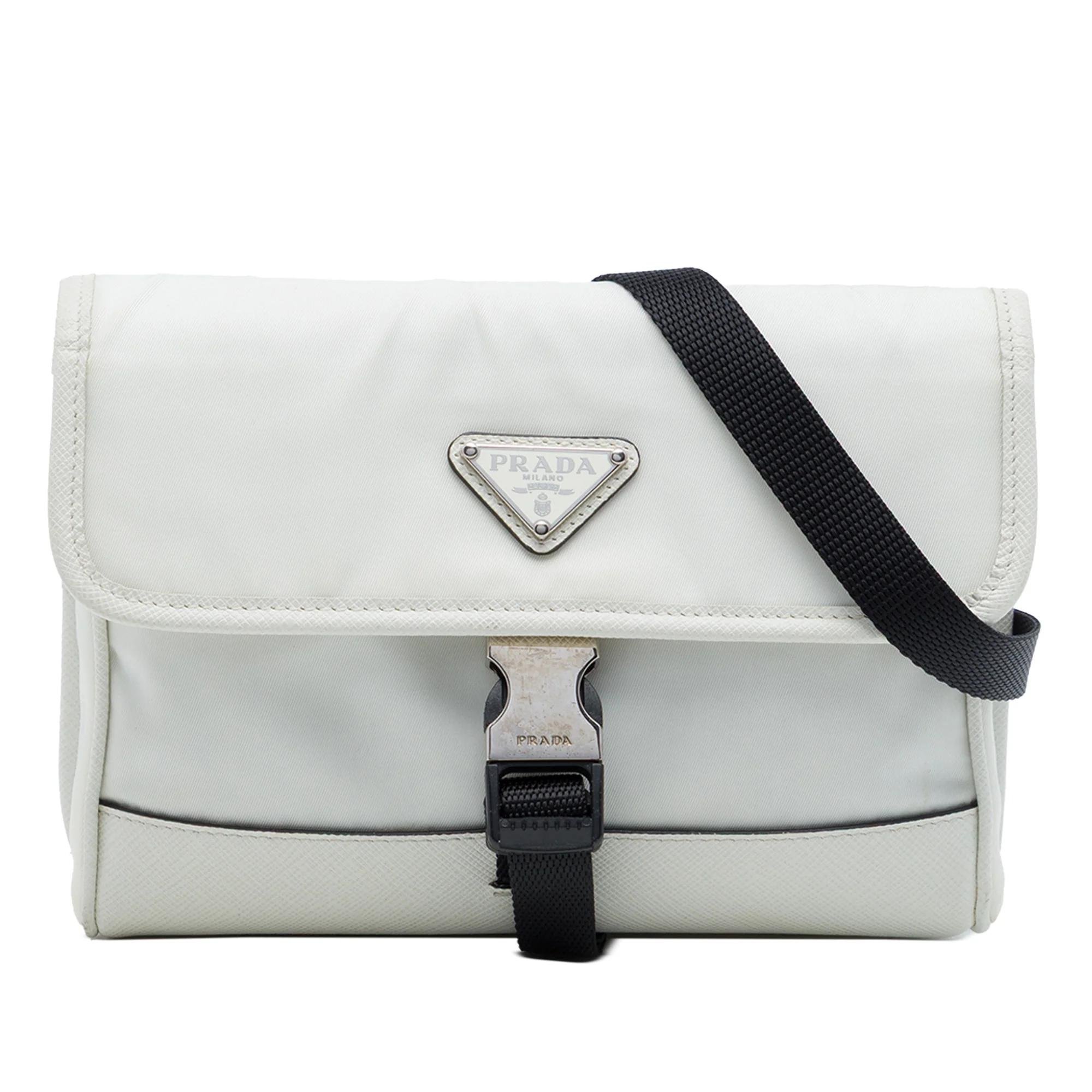Re-Nylon leather handbag