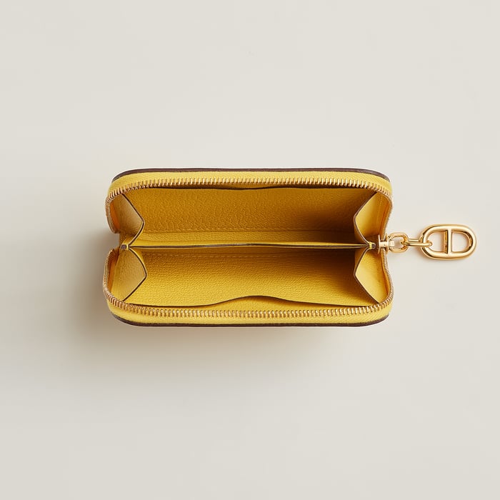 Jaune De Naples Zipengo Chaine d'Ancre Compact Card Holder