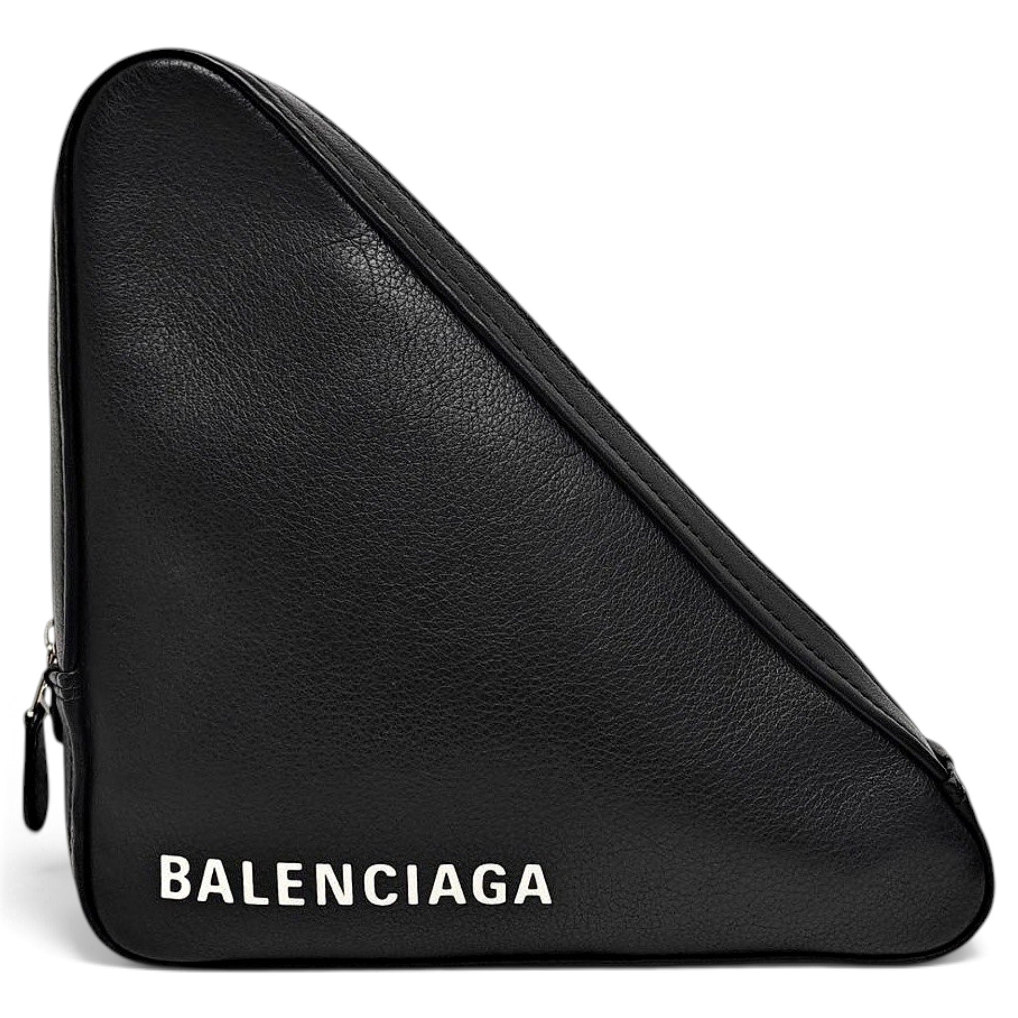 Triangle leather handbag