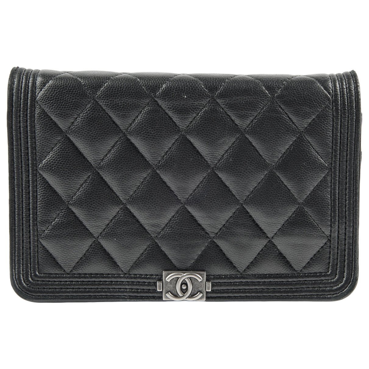 Wallet On Chain Boy Half Flap leather crossbody bag