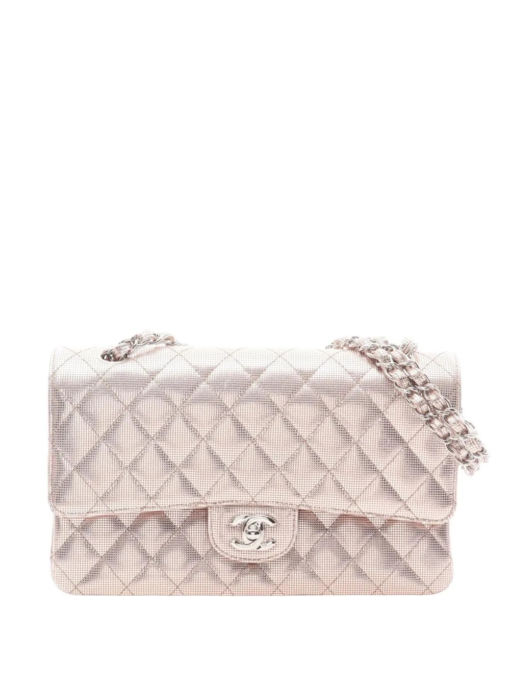 2015-2016 Medium Classic Calfskin Pixel Effect Double Flap shoulder bag