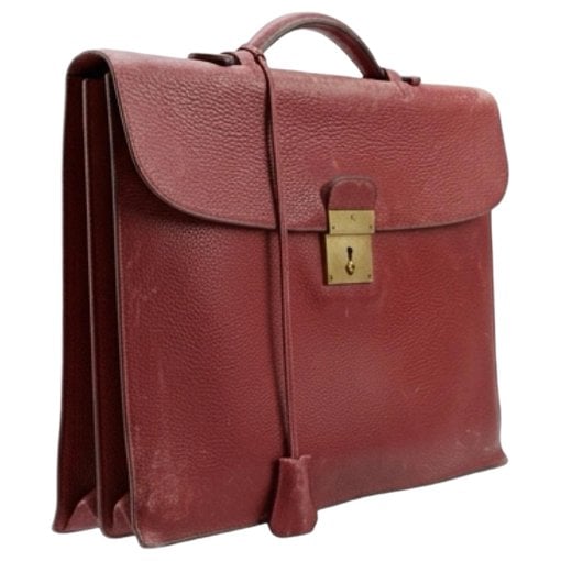 Malette leather handbag