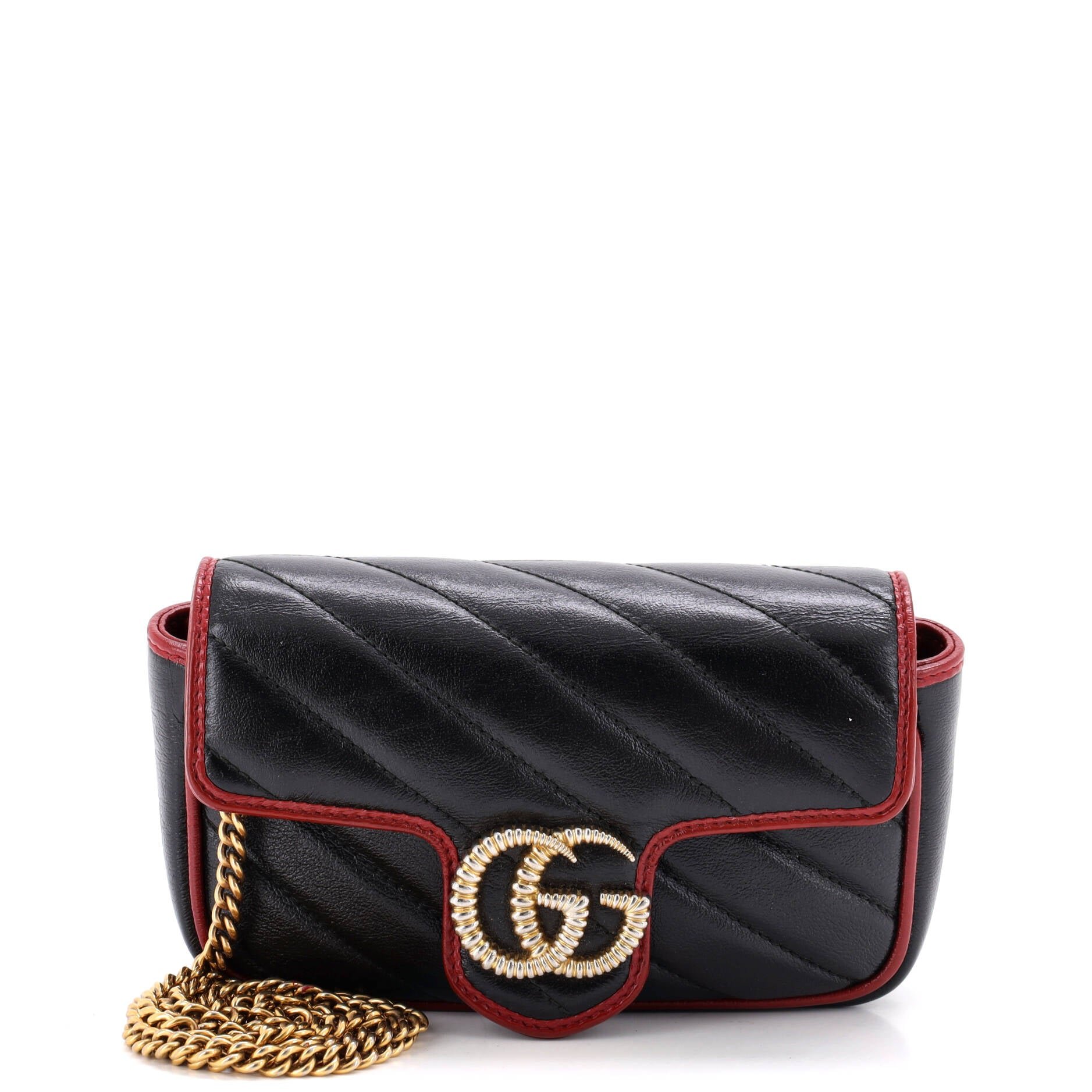 GG Marmont Flap Bag Diagonal Quilted Leather Super Mini